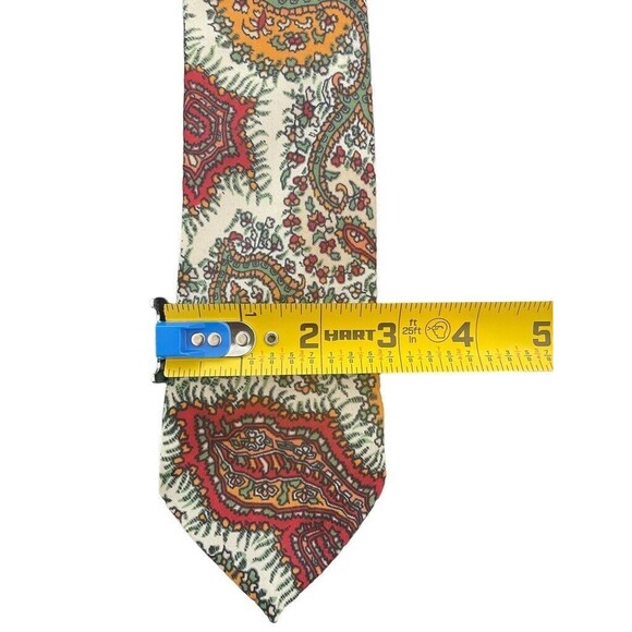 100% Italian Pure Silk Tie 3" Modern Paisley Fall Business Wedding Office Custom - Picture 4 of 5